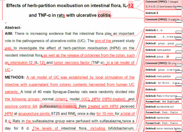 language editing sample