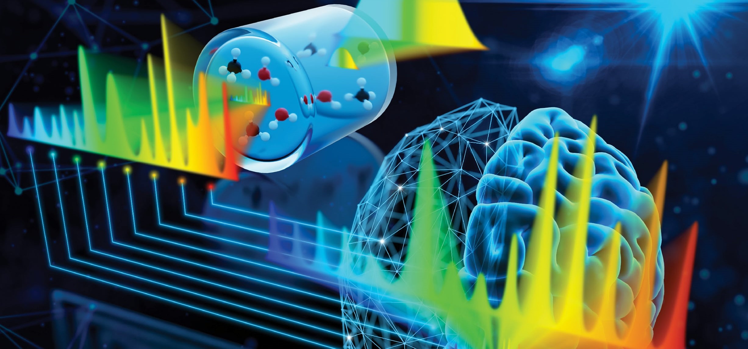 LetPub Journal Cover Art Design - Dual-Comb Gas Sensor Integrated with a Neural Network-Based Spectral Decoupling Algorithm of Overlapped Spectra for Gas Mixture Sensing