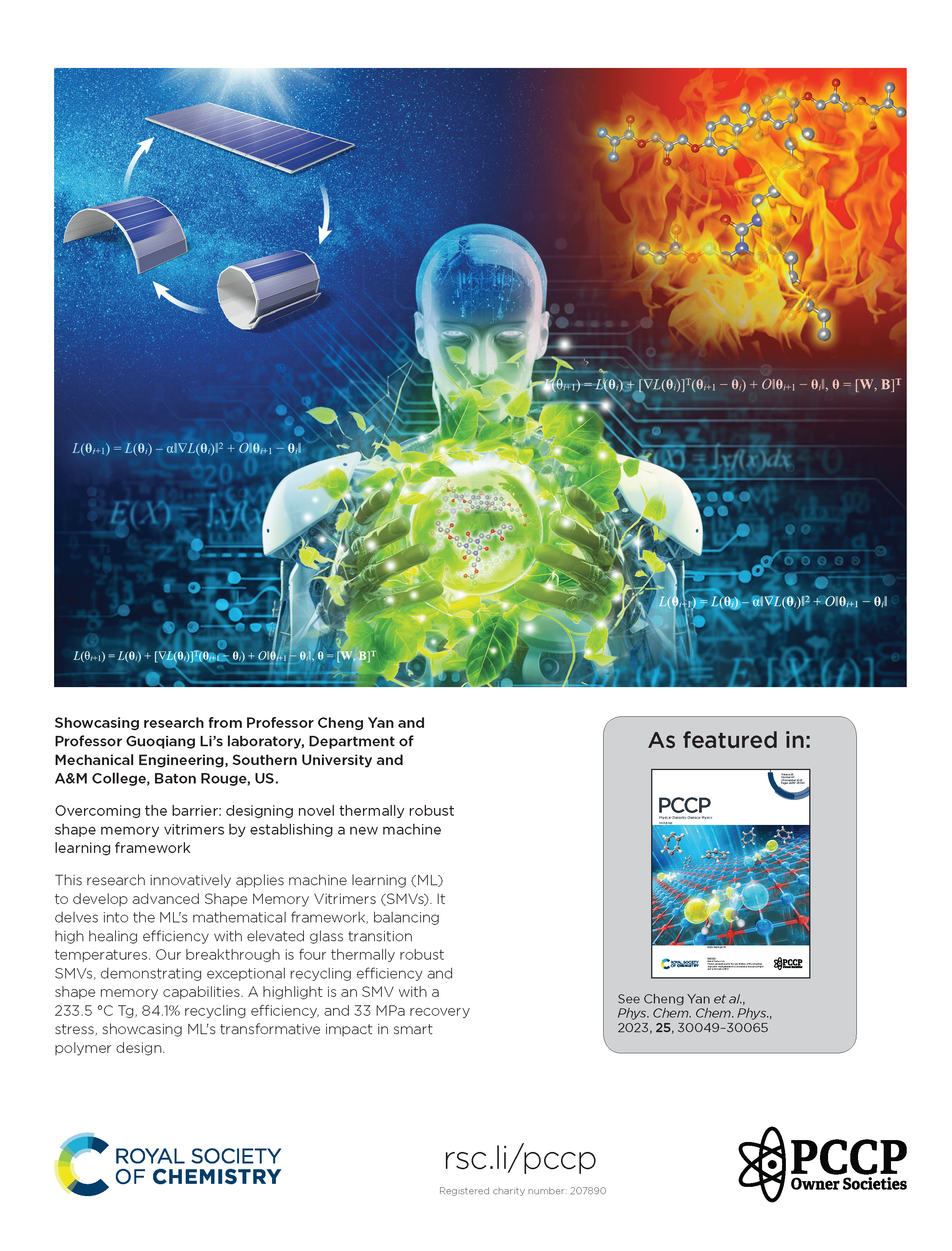 LetPub Journal Cover Art Design - Overcoming the barrier: designing novel thermally robust shape memory vitrimers by establishing a new machine learning framework